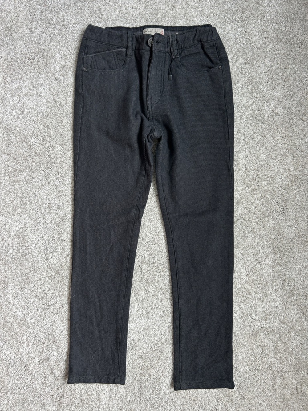 Zara boys Black Slim flannel jeans